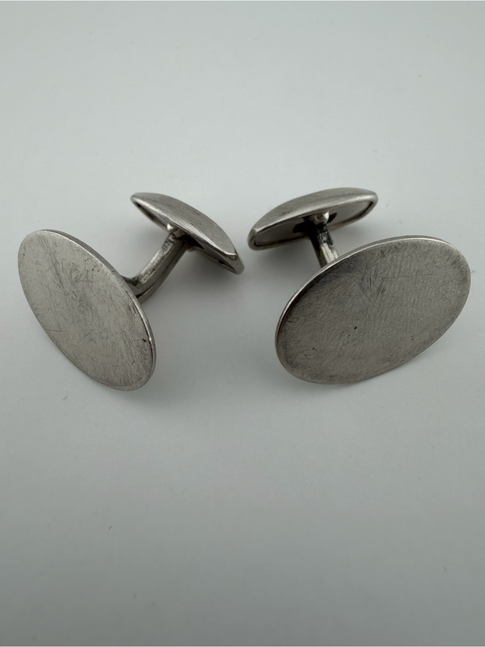 MCM Vtg 925 Silver Oval Cufflinks